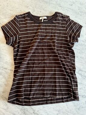 Rag & bone
Rag and bone Women's Black & Brown Stripe Crewneck Tee